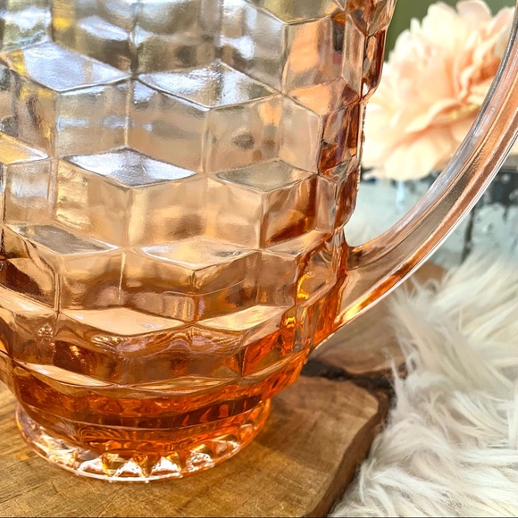 VTG Pink Whitehall Indiana Glass Drink Pitcher - Picture 6 of 7